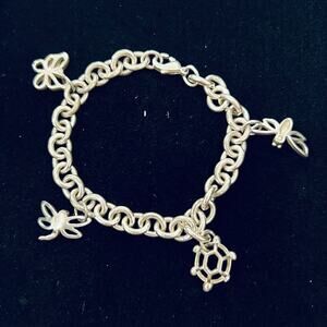 Authentic vintage Tiffany & Co Silver Butterfly Turtle Firefly Bee Bracelet